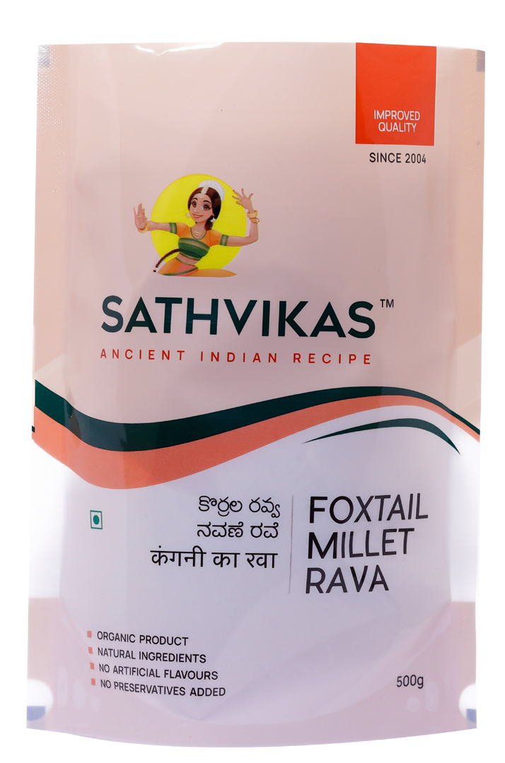 Sathvikas Korralu / Foxtail Millet Ravva (500 grams) Pack Of 1.